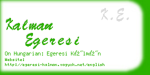 kalman egeresi business card